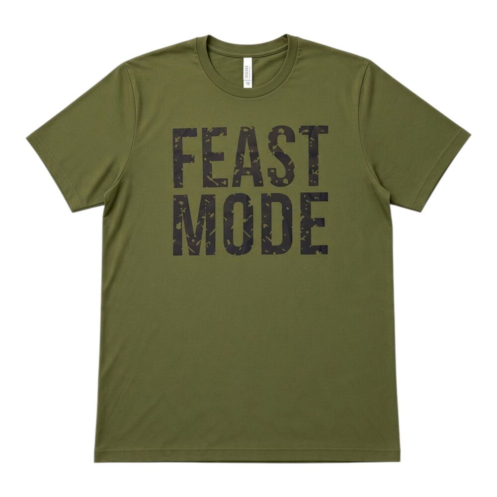 Lot 4 Holiday Theme T-Shirts Green Black FEAST MODE 1 Large, 1XLarge,2-2XL-- NWT